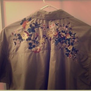 Madewell Embroidered button down